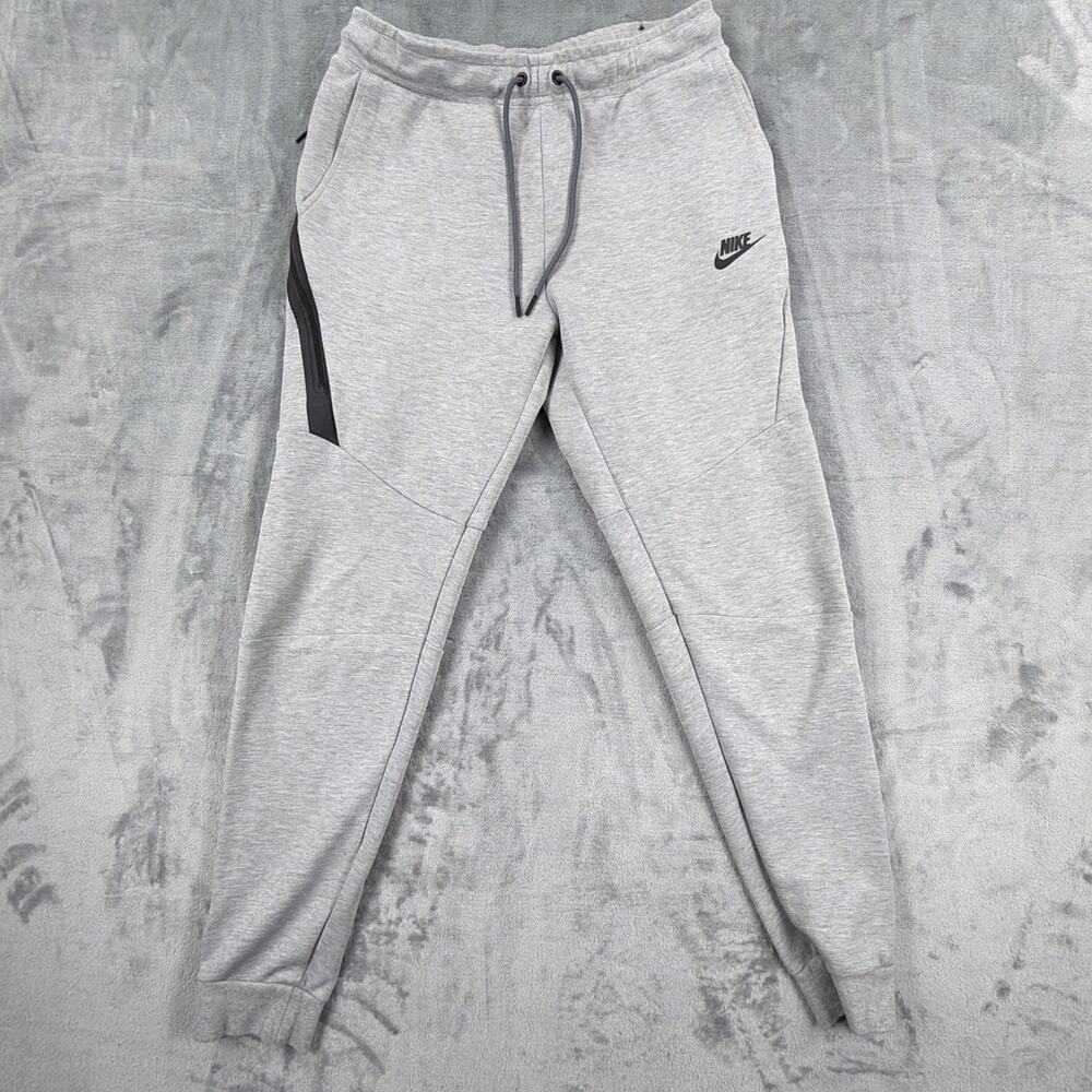Nike Tech Fleece Joggers Mens Small Gray Athletic Sweatpants Swoosh Logo